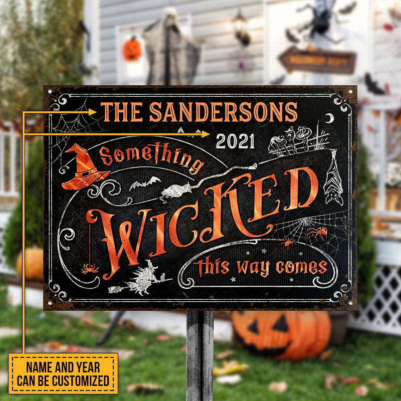 Witch Witchery Wizard Spell Halloween Something Wicked Custom Classic Metal Signs