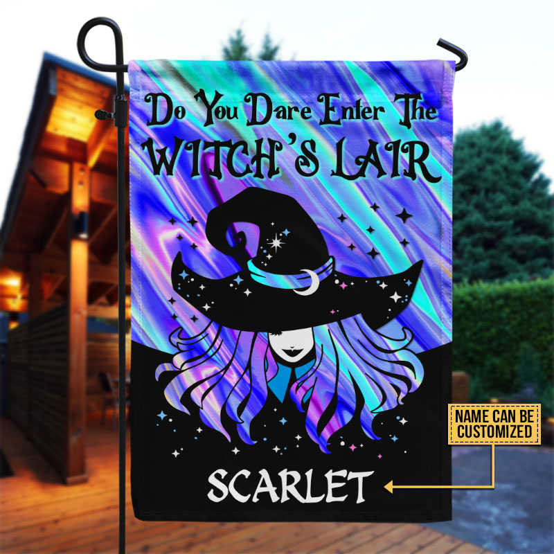 Witch Wizard Halloween Spell Do You Dare Custom Flag