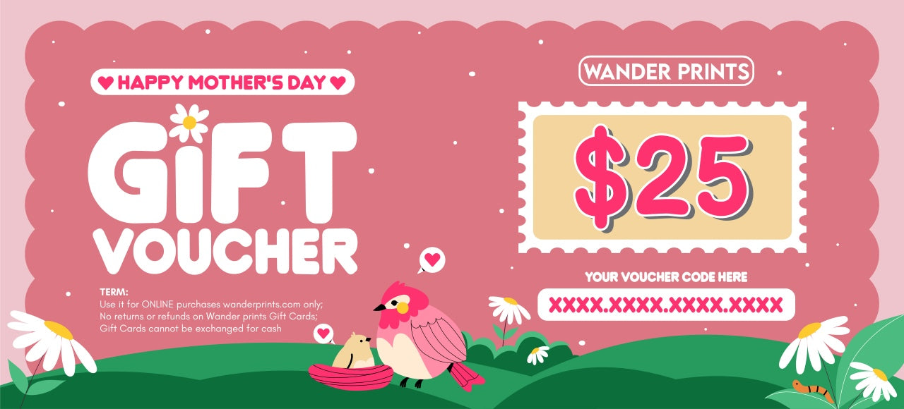 Wander Prints Gift Card - Happy Mother's Day